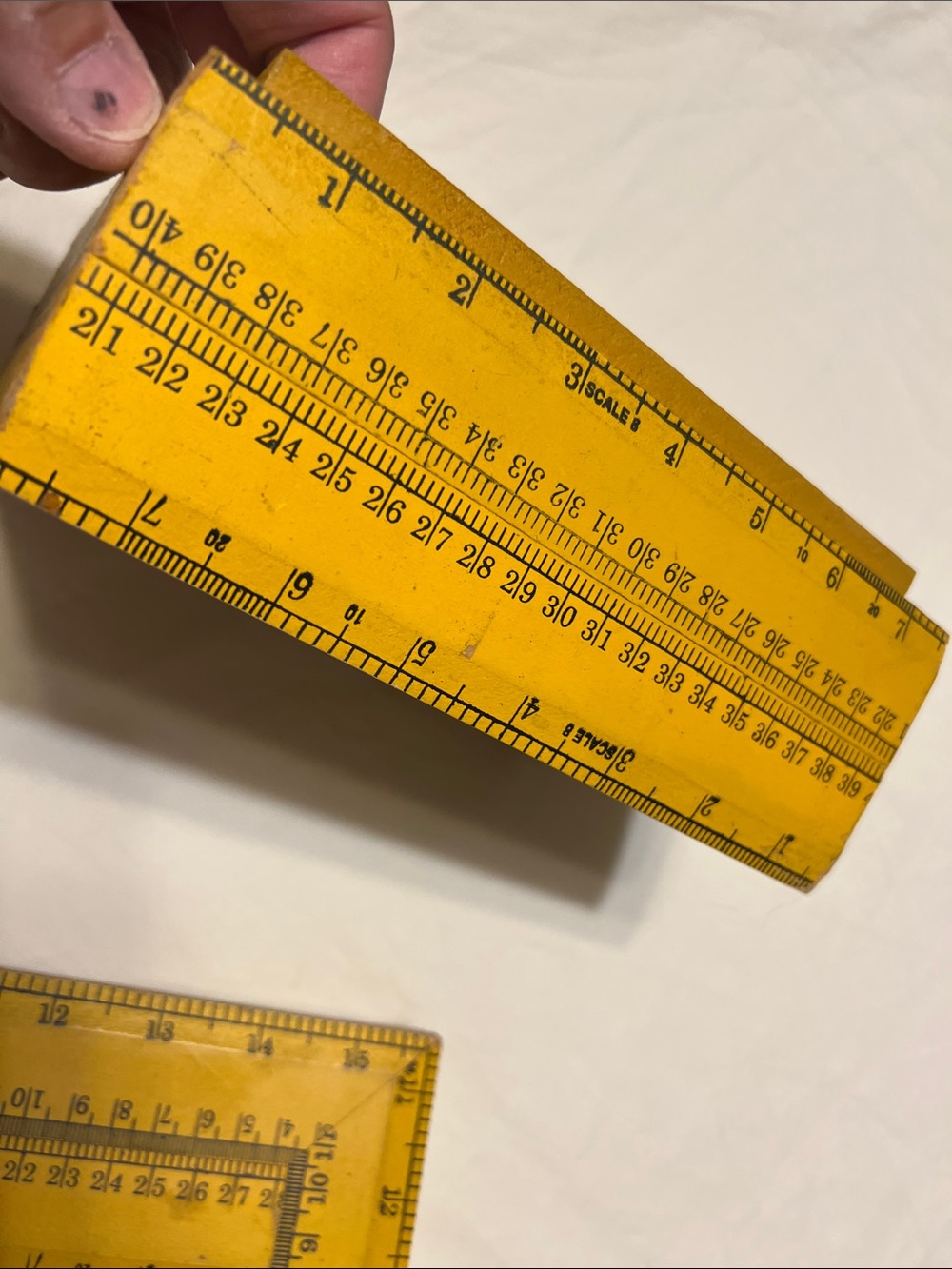 Yellow Decorative Storage Box with Ruler Design - Picture 3 of 10